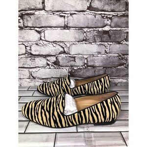 VIONIC Willa Tiger Print Yellow Black Stripe Flats Shoes Women Sz 9.5M US/41.5EU